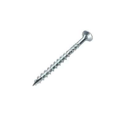 Vis charpente TEKOR Tête fraisée Cranté TORX T25 5X90 Filetée sur 47 Pointe antifendage type 17 Acier zingué - 1 pièce