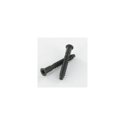 Vis d'assemblage confirmat Tête fraisée Hexagonal creux 7X50 Filet tôle SS Cranté Acier zingué noir - 10 pièces