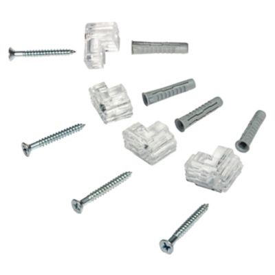 Lot De 4 Clips De Fixation Pour Miroir, Dorés, Support De