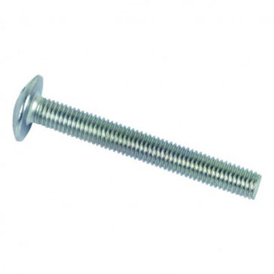 vis poêlier tête ronde large fendue en croix zingué - 6 x 60 mm- vendu par 100