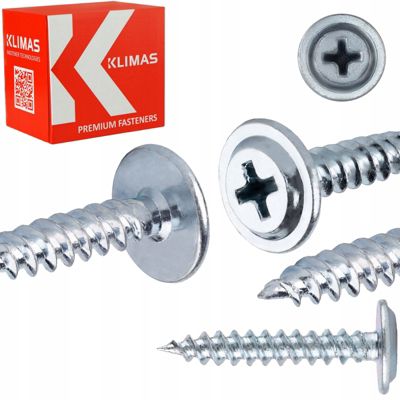 Vis pour tôle Klimas WPC tête bombée zinguées 4,2 x 65 mm 250 pcs