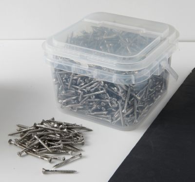 Vis pour terrasse Torx + 2 embouts acier inoxydable 5 x 50 mm, 1000 pièces