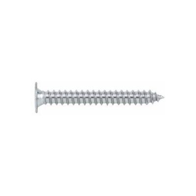 Vis tôle Double filet Tête plate TORX T20 4.8X45 Acier zingué RAL7011 gris fer - 200 pièces