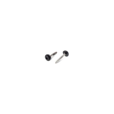 Vis tôle Tête cylindrique TC Pozi numéro 2 + Rondelle Nylon 3.9X25 Inox A2 RAL7016 gris anthracite - 200 pièces
