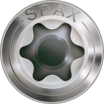 Vis terrasse SPAX 4,5 x 60 mm Tête cylindrique T-STAR plus T25, Pointe 4CUT, inox A2, 100 unités