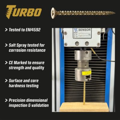 Vis tête fraisée double empreinte pz Turbo vendue par 1400 pièces