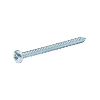 Vis zinguée autoperceuses à tête cylindrique, 6,3x80 mm - 25 pièces