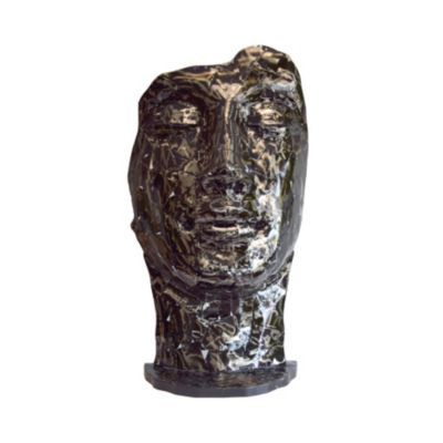 Statue Visage Mosaïque Métal Jardinex 108cm - Déco Jardin Moderne - Résistante Aux Intempéries - Brun