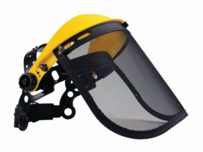 Visière grillagée de protection Oregon Q515064 - treillis métal et polycarbonate, compatible casques