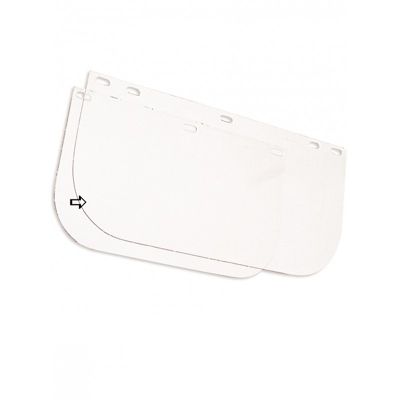 Visière large de remplacement en polycarbonate incolore 395 x 200 mm - ACC805LARG.