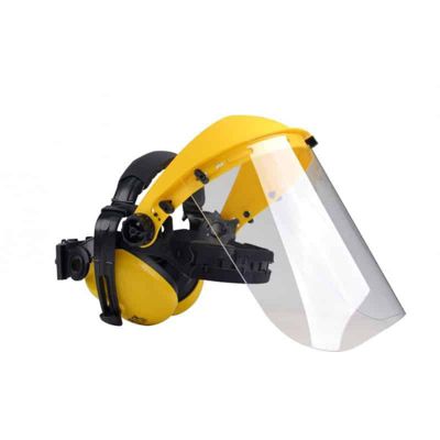 Visière polycarbonate avec protège-oreilles OREGON Q515062 - protection faciale et auditive combinée