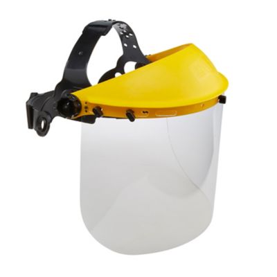 Visière de protection anti‑projections Site SHE119 en polycarbonate et polypropylène