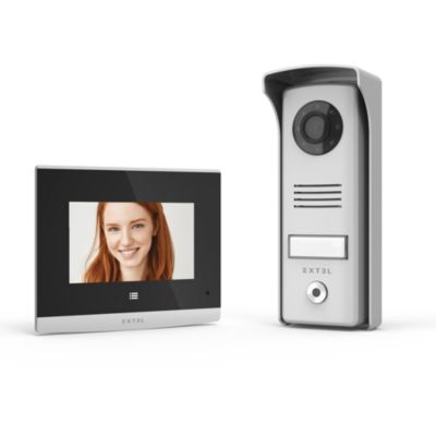 Visiophone filaire écran 4'' et touches tactiles platine de rue 70 mm - Compact - Extel - 720315