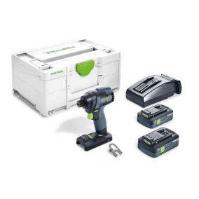 Visseuse à chocs 18V TID 18 HPC 4,0 I-Plus + 2 batteries 4Ah + chargeur rapide + coffret SYSTAINER - FESTOOL - 576482