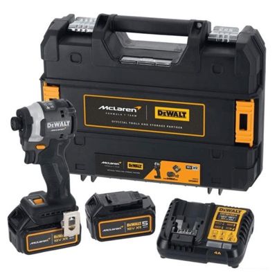 Visseuse À Chocs Ultra Compacte Xr 18v 5ah Brushless Dcf85mp2t-qw Édition Limitée Mclaren Livrée Avec 2 Batteries 5ah Li-ion, 1 C