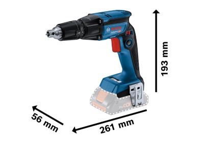 Visseuse de plaquiste sans fil sans batterie 18 V - vitesse maxi 4500 tr/min - couple maxi 6 Nm - Bosch Professional GTB 18V-45
