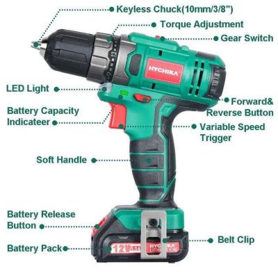 visseuse HYCHIKA avec batterie 12.0 V 1.5 Ah