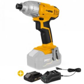 Visseuse à percussion sans fil 20V + Batterie Lithium 2AH + Chargeur rapide VITO