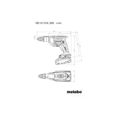 Visseuse à placo 18V (Solo) HBS 18 LTX BL 3000 avec chargeur de vis et metabox - METABO 620062890
