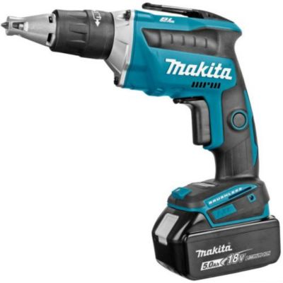 Visseuse plaque de plâtre 18V + 2 batteries 5Ah + chargeur + coffret MAKPAC - MAKITA - DFS452RTJ
