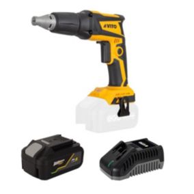 Visseuse plaque de plâtre 20V + Batterie lithium 4Ah Moteur Brushless Chargeur Rapide VITO