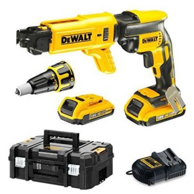 Visseuse plaquiste 18V + 2 batteries 2Ah + chargeur + coffret TSTAK - DEWALT - DCF620D2K-QW