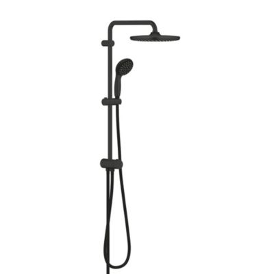 Vitalio start system 250 colonne de douche, tête de douche XXL 250 mm + Douchette 1 jets, sans mitigeur, noir mat (266802430)