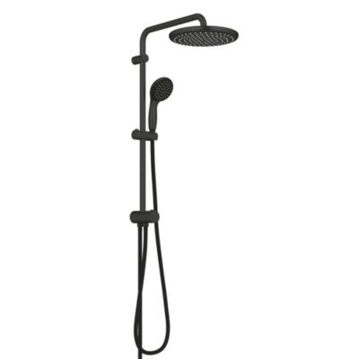 Vitalio start system 250 colonne de douche, tête de douche XXL 250 mm + Douchette 1 jets, sans mitigeur, noir mat (266802430)