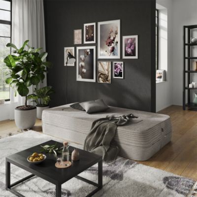 Vitalispa Canapé Beige 190cm avec fonction de couchage