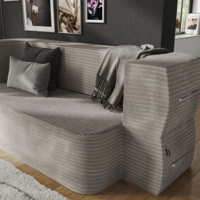 Vitalispa Canapé Beige 190cm avec fonction de couchage