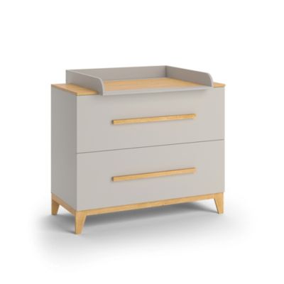 Vitalispa Commode à langer Chêne cachemire 108x98cm avec 2 tiroirs
