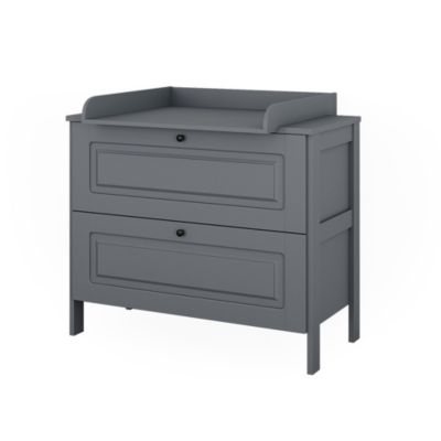Vitalispa Commode à langer Gris 108x98cm avec 2 tiroirs