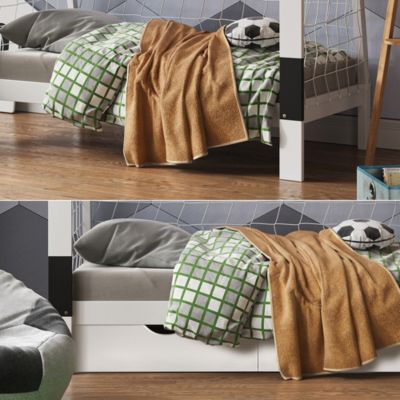 Vitalispa Lit denfant Blanc 178x142.5cm avec tiroir et matelas