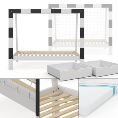 Vitalispa Lit denfant Blanc 178x142.5cm avec tiroir et matelas