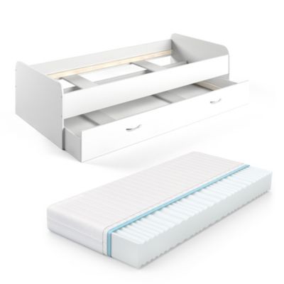 Vitalispa Lit denfant Blanc 90x200 cm avec matelas