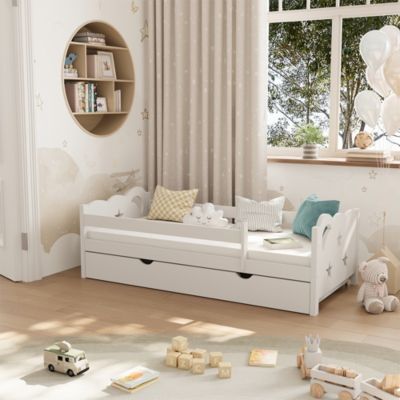 Vitalispa Lit pour enfant Blanc 80x160 cm avec tiroir et matelas