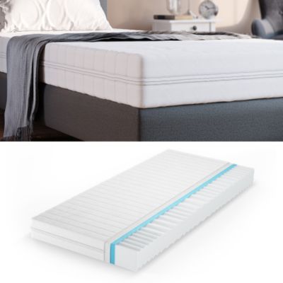 Vitalispa Matelas en mousse froide Blanc 80x200cm H3 degré de dureté, 7 zones