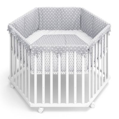 Vitalispa Parc à bébé Blanc 128x110cm 6 coins