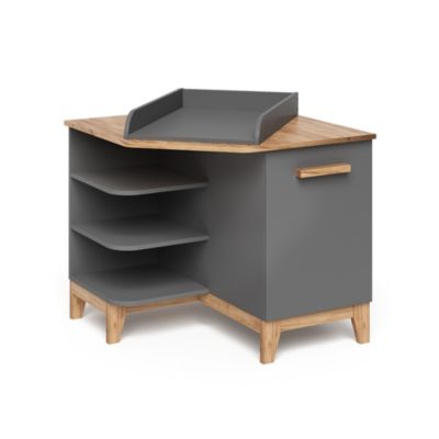 Vitalispa Table à langer Gris/Artisan 85x85.2cm avec porte
