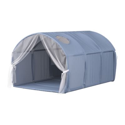 Vitalispa Tente tunnel Bleu 100x80cm avec fenêtre et filet