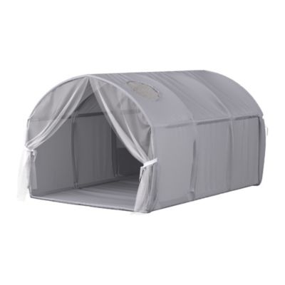 Vitalispa Tente tunnel Gris 100x80cm avec fenêtre et filet