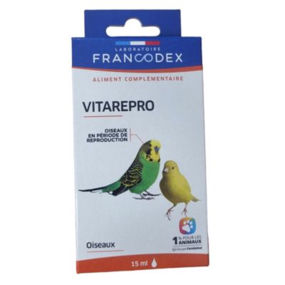 Vitarepro 15 ml Aliment complémentaire pour oiseaux de cage et de volière
