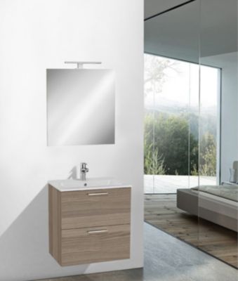 Vitra  Mia ensemble meuble 59x61x39,5 cm avec miroir, lavabo et éclairage LED, Cordoba (MIASET60C)
