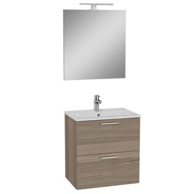 Vitra  Mia ensemble meuble 59x61x39,5 cm avec miroir, lavabo et éclairage LED, Cordoba (MIASET60C)