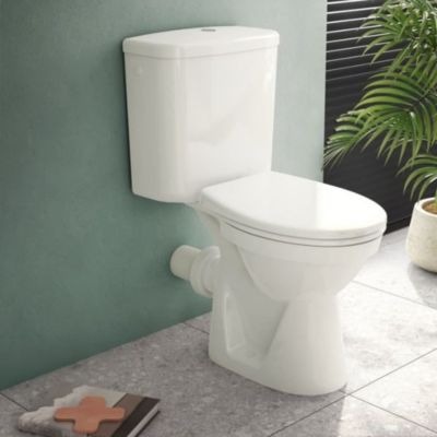 Vitra  Normus Pack WC à poser avec abattant frein de chute et réservoir, Blanc (9780-003-7210)