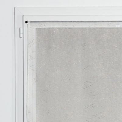 Vitrage tamisant Cassis coloris gris l.58 x H.140 cm