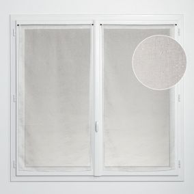 Vitrage tamisant Cassis coloris gris l.58 x H.140 cm