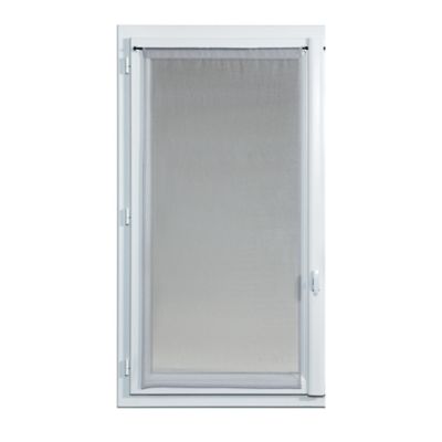 Vitrage tamisant Charlotte coloris gris H.160 x l.90cm