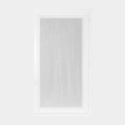 Vitrage tamisant filet passe-tringle finition ourlet blanc H.190 x l.90cm Rocle