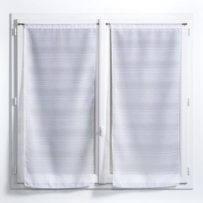 Vitrage tamisant Gorham coloris blanc l.70 x H.190 cm